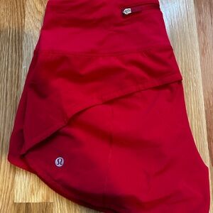 Red Speedup Lululemon Shorts